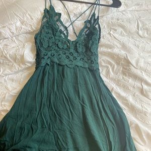 FREE PEOPLE DRESS GREEN